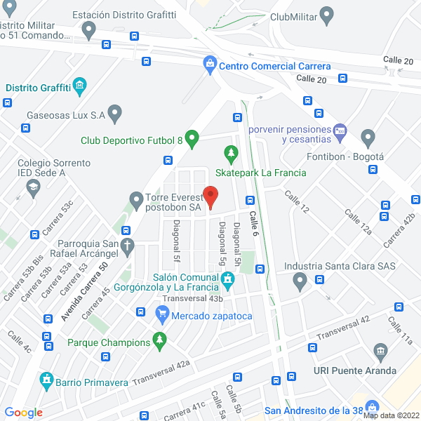 Mapa de Comercializadora Faico Ltda.