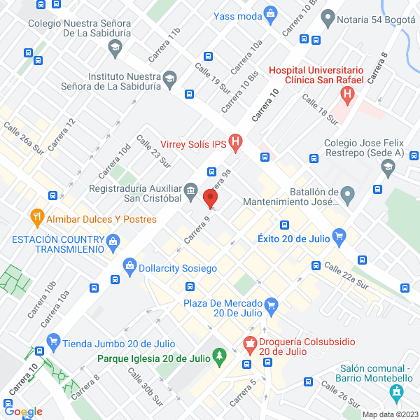 Mapa de Instalaciones Eléctricas Camilo Torres S.A.S.