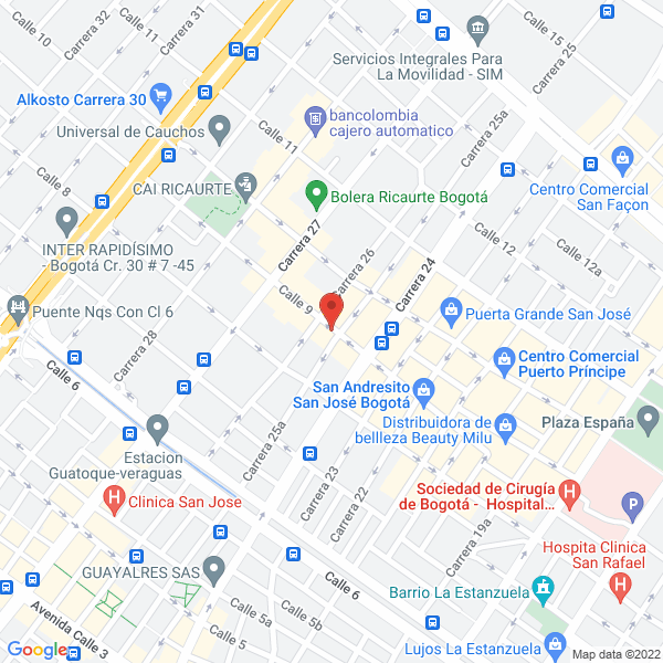 Mapa de Runllantas.Com S.A.S