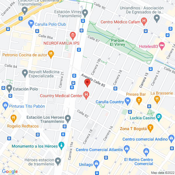 Mapa de Corporación Siete S.A.S.