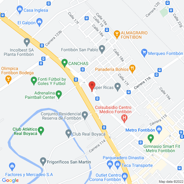 Mapa de Dobladora Y Cortadora Fontibón Ltda.