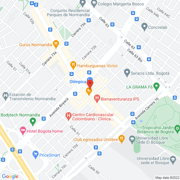 Mapa de Corpronat S.A.S.