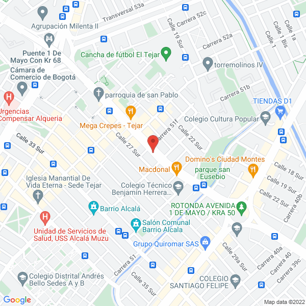 Mapa de Lechoneria Mi Casita Tolimense S.A.S.