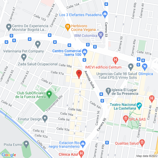 Mapa de Industrias Fana S.A.S.