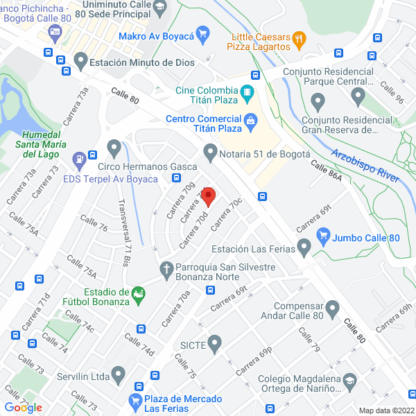 Mapa de Instalaciones E & E Ltda.