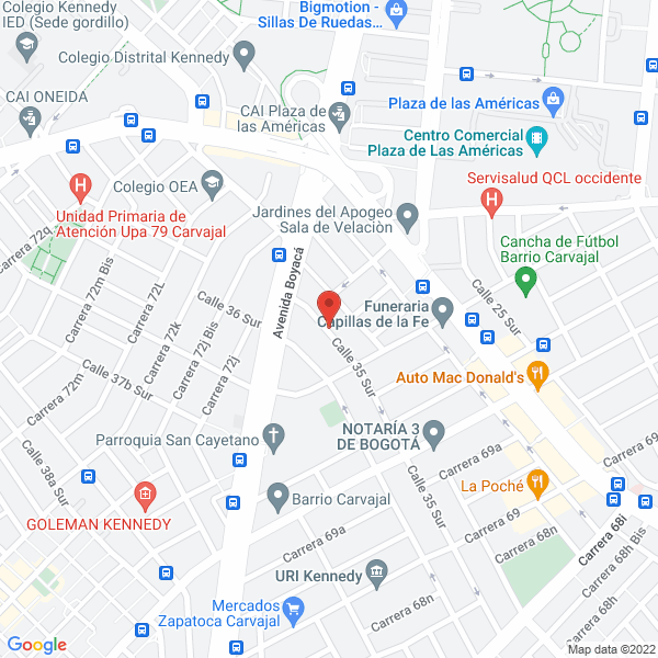 Mapa de Hidamack S.A.S.