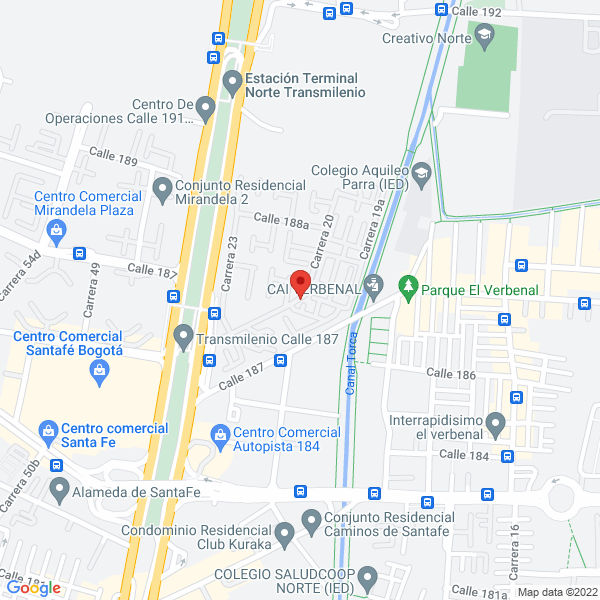Mapa de Pastelerias Rossy S.A.S.
