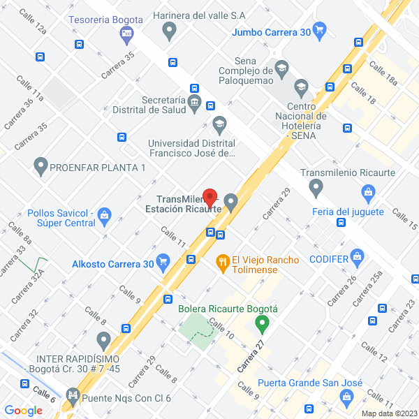 Mapa de Centro De Diagnóstico Automotor Cra 30 S.A.S.
