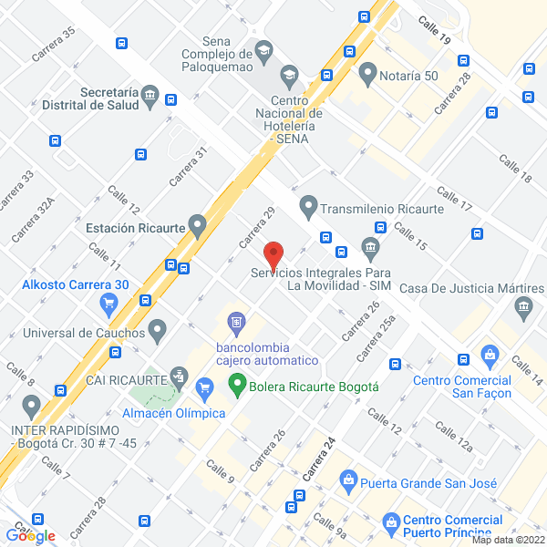 Mapa de El Uníverso Deposito Y Ferretería S.A.S.