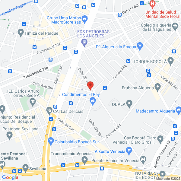 Mapa de Productos Alimenticios San Fernando S.A.S.