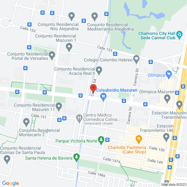 Mapa de Corporación Para La Investigación Y Desarrollo De La Educación S.A.S.