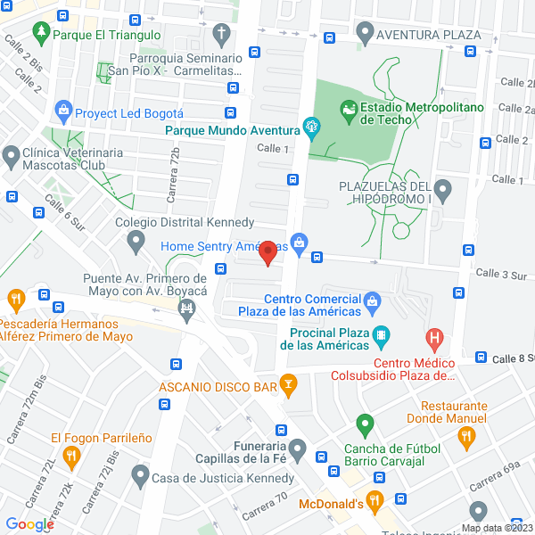 Mapa de Rodripartes S.A.S.