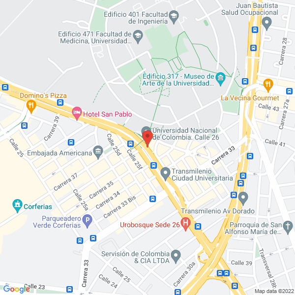 Mapa de Once Express S.A.S.