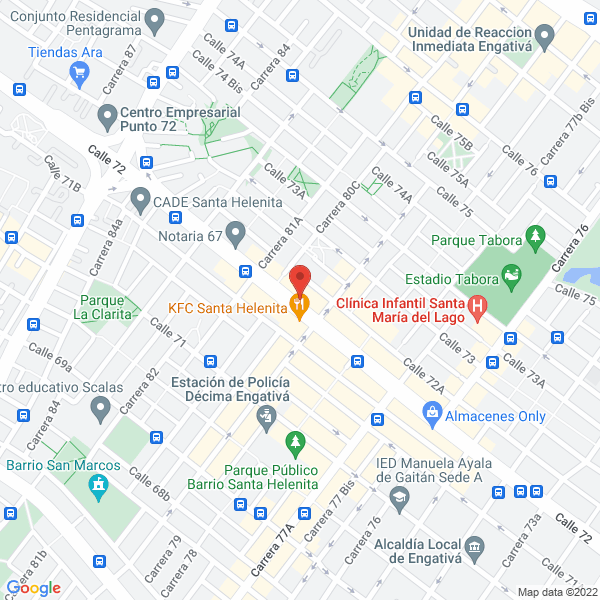 Mapa de Clínica Odontológica Obandent S.A.S.