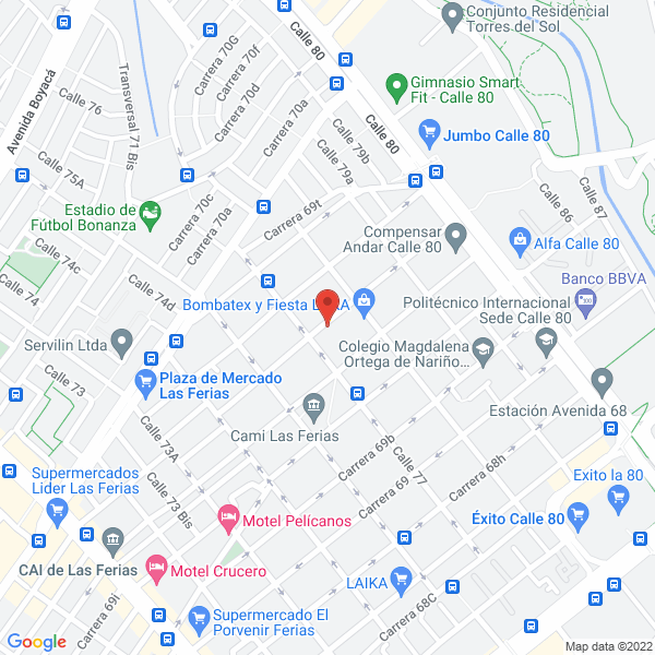 Mapa de Distribuidora Tecniejes Oh S.A.S.
