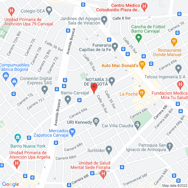 Mapa de Oxicortés Y Aceros Del Carvajal S.A.S.