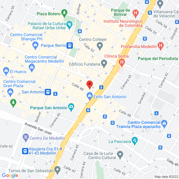 Mapa de Inmobiliaria Dinámica San José Sas