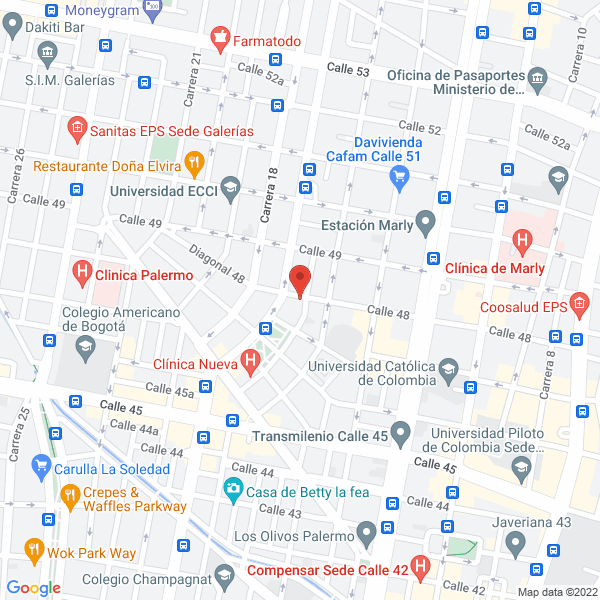 Mapa de A.S.W Australian Study & Worldwide S.A.S.