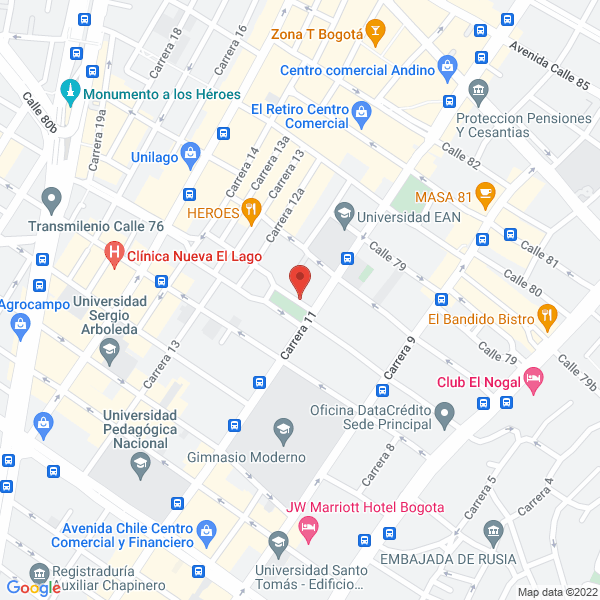 Mapa de Restaurante Gran China Bogotá Ltda.