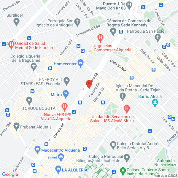 Mapa de Diseños Y Decoraciones Pintucolor La Alqueria S.A.S.