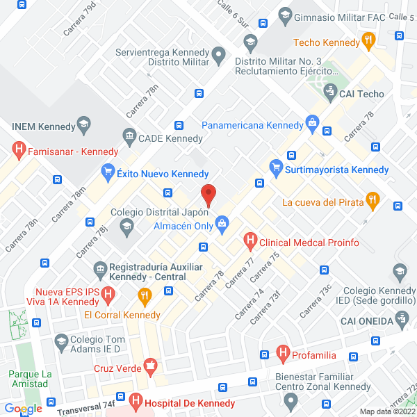 Mapa de Gimnasio Infantil Crearte Ltda.