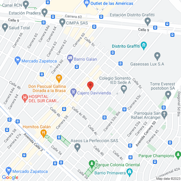 Mapa de Ingeniería E Instalaciones Eléctricas R S.A.S.