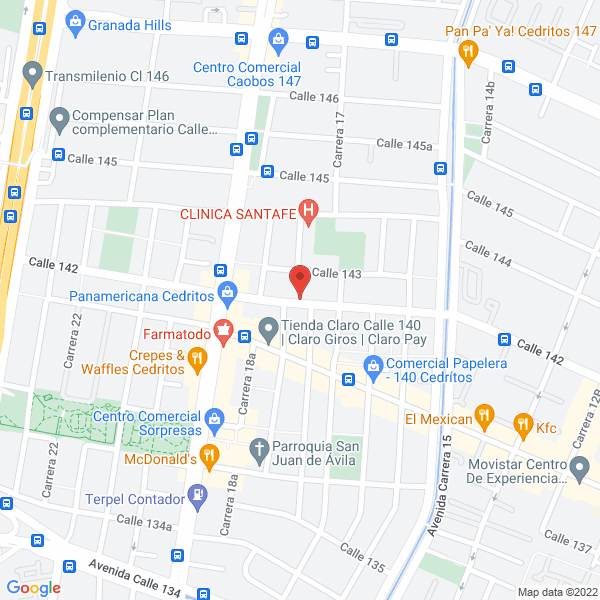 Mapa de Madame Sucree Pasteleria Saludable