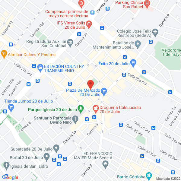 Mapa de Clínica Agroveterinaria Aqua 20 S.A.S.