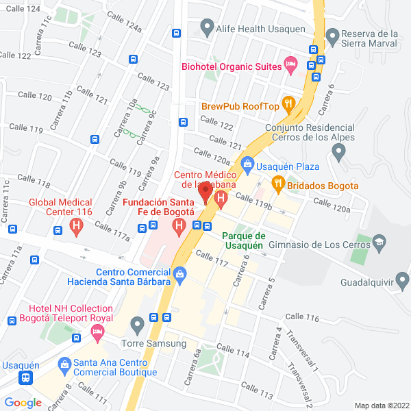 Mapa de Rx Santa Ana Dental Center S.A.S.