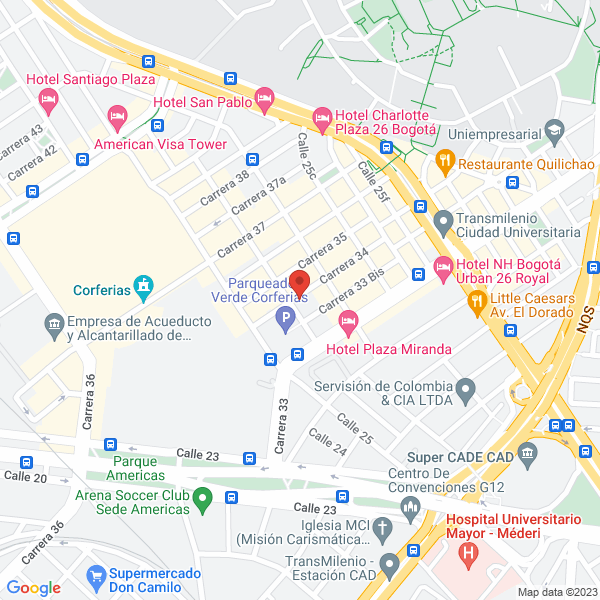 Mapa de Corporación De Eventos Recreativos Ltda..