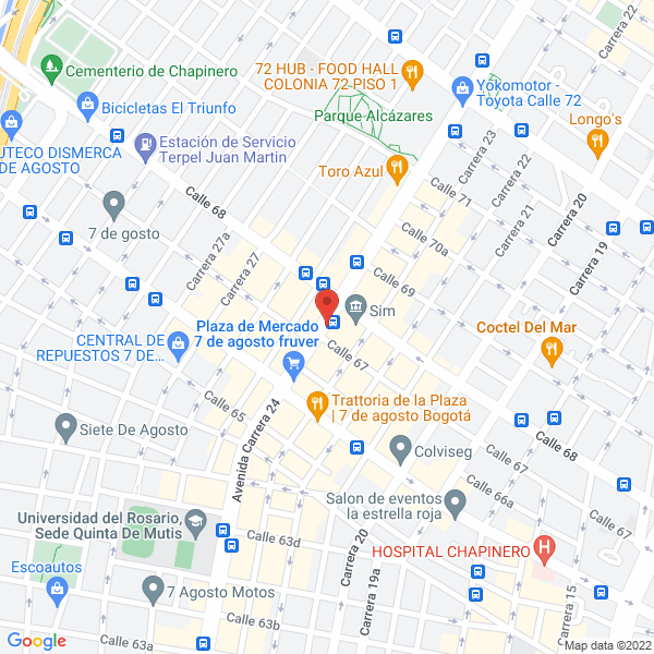 Mapa de Aerolíneas De Autos & Vanes Shalom K. & B. E.U.