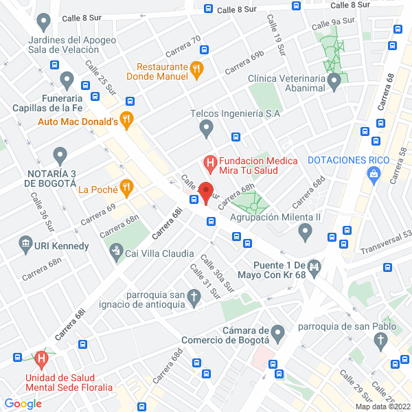 Mapa de Comercializadora Gómez & Rubiano S.A.S.