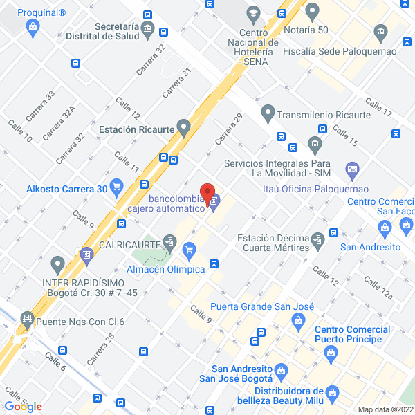 Mapa de Comercial Gyc S.A.S