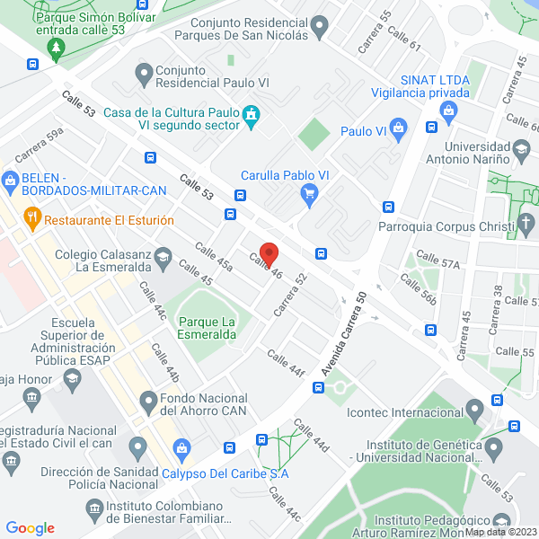 Mapa de Melissa Bakery Co S.A.S.