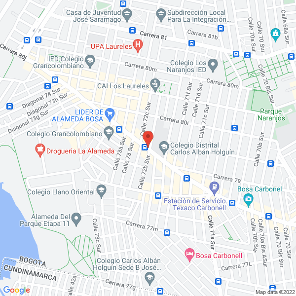 Mapa de Pañaleras Santi Luna S.A.S.