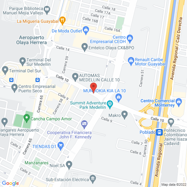 Mapa de Taller Industrial H Y D S.A.S