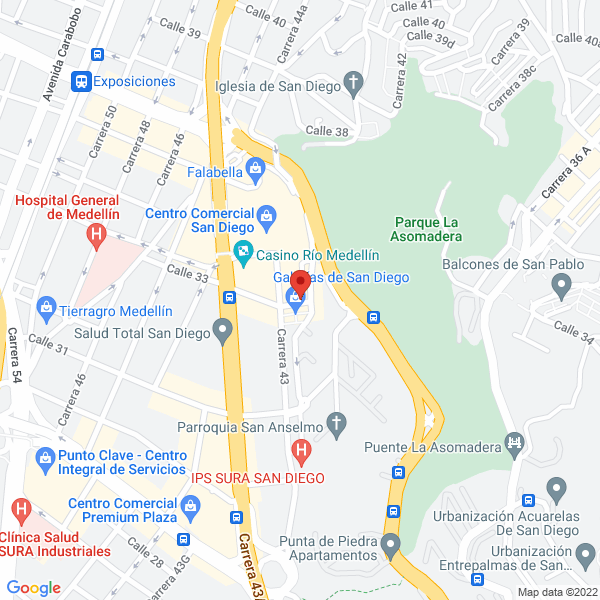 Mapa de Imágenes Diagnósticas San Diego S.A.S.