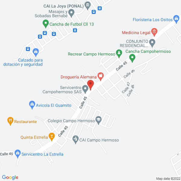 Map of Ferretería Los Leónes