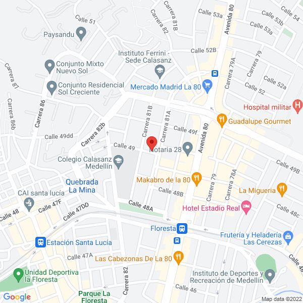 Mapa de Tec Bihospital S.A.S