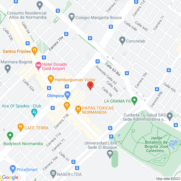 Mapa de Transportes Carros Del Sur S.A.Transcard S.A.