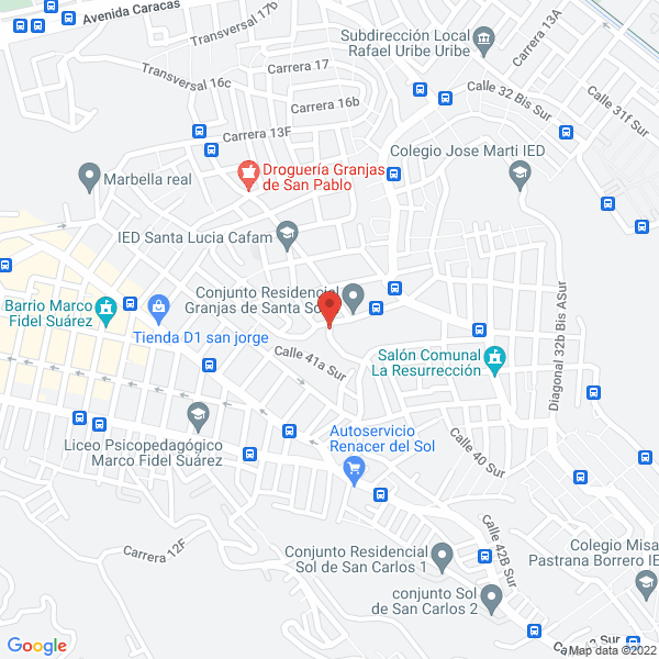 Mapa de Transportes Superior 1 A S.A.S