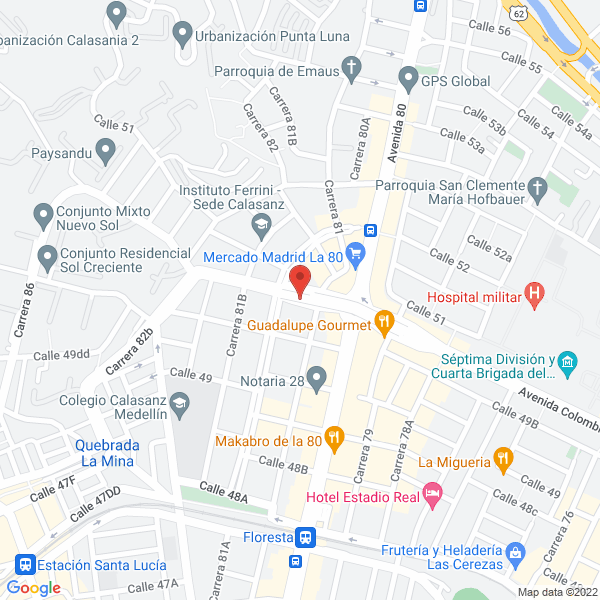 Mapa de Unidad Odontológica Arte En Su Boca