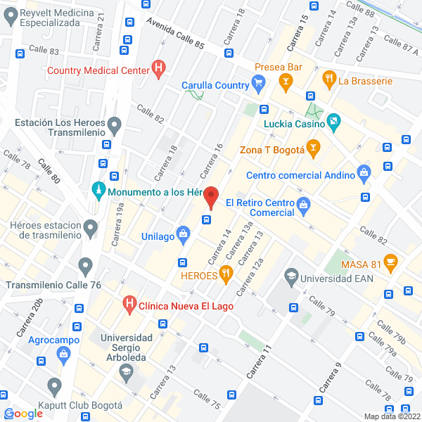 Mapa de Tecno Equipos Sistemas Informáticos