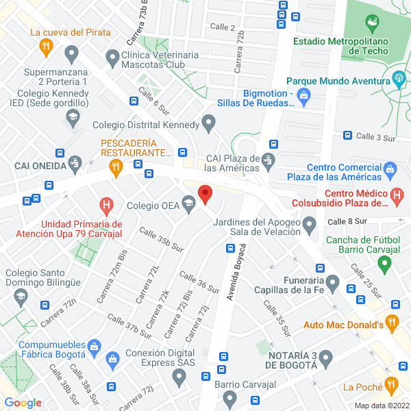 Mapa de Tecnisecado Ltda