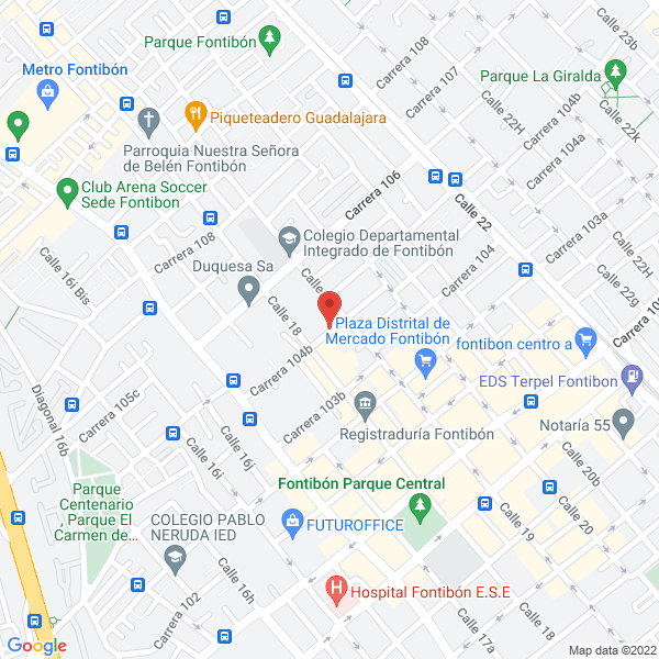 Mapa de Tecnogás Galindo Fontibón