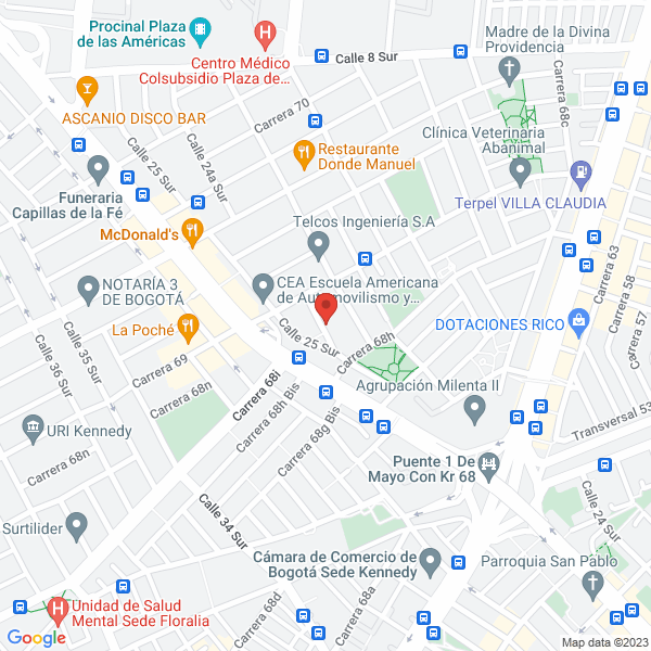 Mapa de Tecnotubos S.A.S.