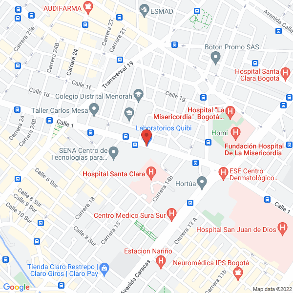 Mapa de Universal De Repuestos La 1A S.A.S.