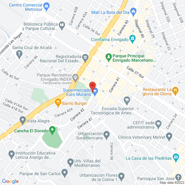 Mapa de Videocom Stream S.A.S