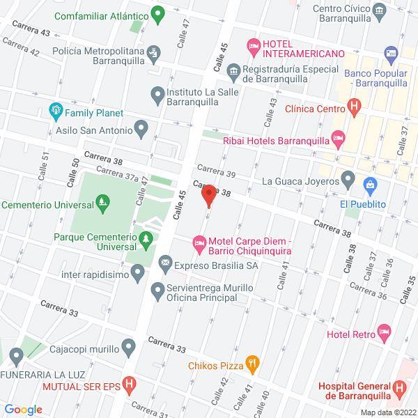 Map of Artes Gráficas "Reales"
