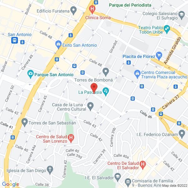 Mapa de Artes Gráficas Fm
